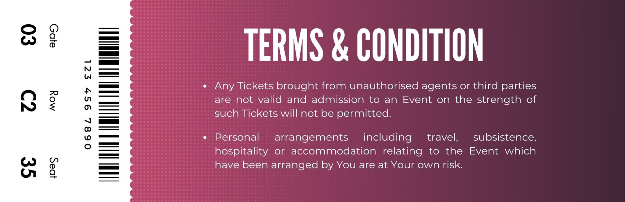 Ticket Design - Back